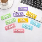 Badge magnétique en acrylique multicolore personnalisé avec nom en 3D Cadeau d'anniversaire pour personnel médical Médecin Infirmière