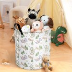 Cesto portabiancheria pieghevole personalizzato con nome e maniglia Regalo di compleanno e festa per bambini.