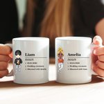 Personalized Cartoon Character Name Definition 11oz 15oz Ceramic Coffee Mug with Text Birthday Gift for Men Women