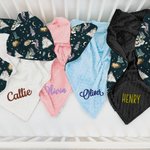 Personalized Cute Cartoon Sleeping Dragon Soft Baby Security Blanket with Dotted Backing and Embroidery Name Baby Shower Birthday Gift for Boys Girls