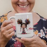 Personlig Söt, Finurlig, Quirky Girl 11/15oz Keramisk Mugg med Namn Födelsedag Julklapp för Flickor Kvinnor