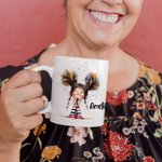 Personlig Söt, Finurlig, Quirky Girl 11/15oz Keramisk Mugg med Namn Födelsedag Julklapp för Flickor Kvinnor