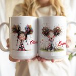 Personlig Söt, Finurlig, Quirky Girl 11/15oz Keramisk Mugg med Namn Födelsedag Julklapp för Flickor Kvinnor