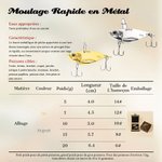 Coffret de 2 Leurres de Pêche Bioniques Personnalisé avec Texte Gravé Hameçon en Métal Cadeau d'Anniversaire pour Papa et Mari