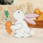 Personalised Bunny Rabbit Carrot Wooden Money Holder with Name Easter Home Decor Birthday Gift for Boys Girls