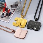 Collana personalizzata di hockey su ghiaccio con incisione del nome e del numero Regalo di compleanno per giocatori di hockey su ghiaccio amanti dello