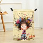 Panier à linge étanche personnalisé avec nom pour fille Cadeau d'anniversaire pour fille femme