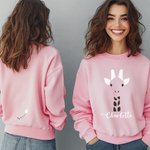 Sweatshirt Familial Personnalisé avec Texte à Design de Visage et Queue d'Animal Vêtement Multicolore pour Adulte Enfant Cadeau Noël Vacances
