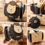 Personalisierte Schaf Form Näh- und Häkel-Aufbewahrungsbox mit Namen Geburtstag Weihnachten Geschenk für Schneider Bastler Handwerksliebhaber