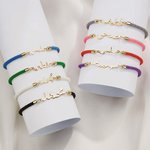 Personalizzato multicolore arabo nome braccialetto regolabile gioielli compleanno islamico musulmano Ramadan regalo per le donne uomini