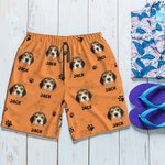 Henkilökohtainen Koira Kissa Kasvot Valokuva Nimi Nopea kuivaus Uimahousut Rantahousut Rantahousut Mesh Vuori Bachelor Party Loma Lahja Naisille Miehe