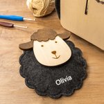 Personalisierte Schaf Form Näh- und Häkel-Aufbewahrungsbox mit Namen Geburtstag Weihnachten Geschenk für Schneider Bastler Handwerksliebhaber