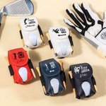 Gepersonaliseerde Golfer Silhouette Golfbal & Tee Houder Leren Etui met Naam Riemclip Draagbaar Sport Accessoire Cadeau voor Golfspelers