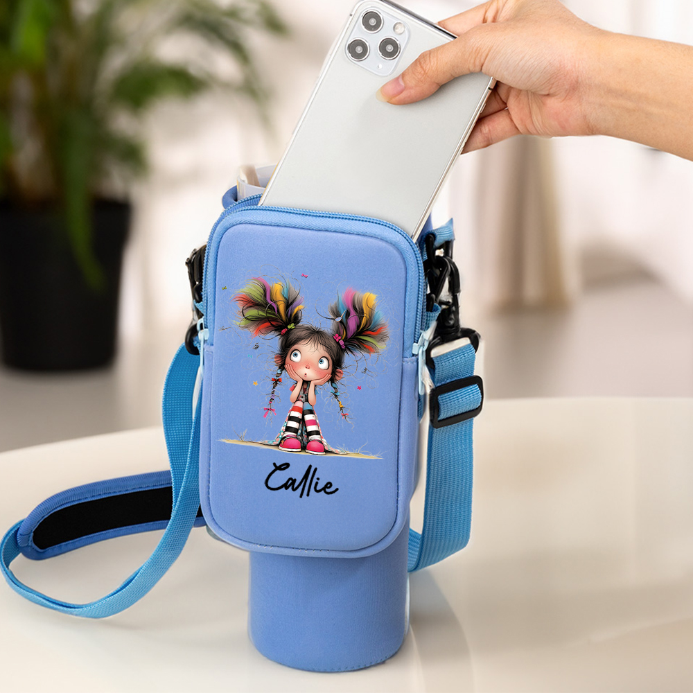 Portabottiglie Portatili Con Tracolla - Set Da 2, Per Borracce, Ideale Per Sport, Trekking, Viaggi