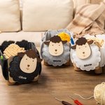 Personalisierte Schaf Form Näh- und Häkel-Aufbewahrungsbox mit Namen Geburtstag Weihnachten Geschenk für Schneider Bastler Handwerksliebhaber