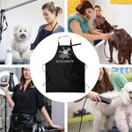 Personalized Hairdressing Paw Print Dog Cat Grooming Salon Waterproof Apron with Pockets and Adjustable Strap Birthday Gift for Pet Owners Groomers