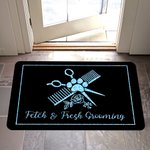 Paillasson personnalisé avec texte pour salon de toilettage Cadeau d'affaires pour toiletteur d'animaux de compagnie