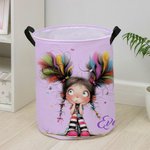 Panier à linge étanche personnalisé avec nom pour fille Cadeau d'anniversaire pour fille femme