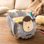 Personalisierte Schaf Form Näh- und Häkel-Aufbewahrungsbox mit Namen Geburtstag Weihnachten Geschenk für Schneider Bastler Handwerksliebhaber