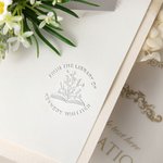 Personalized Book Grows Flowers Library Embossing Stamp Hand Held Embosser with Name and Title Birthday Book Club Gift for Bookworms Readers