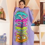 Gepersonaliseerde heldere Paisley Bloemen Doodle Zachte deken met naam Home Decor Vakantie Verjaardagscadeau voor kinderen