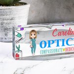 Personalizada de acrílico de dibujos animados personaje de la enfermera médico de escritorio placa de identificación Cumpleaños Apreciación de regalo 
