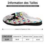 Chaussons en Peluche en Coton Personnalisés avec Nom et Photo de Chien Chat Cadeau d'Anniversaire pour Amoureux des Animaux de Compagnie