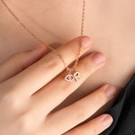 Personalized Minimalist Evil Eye Initial Necklace Protective Jewelry Birthday Anniversary Gift for Women
