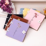 Personalizzato nascita nome fiore cinturino in pelle quaderno per schizzi diario di viaggio con pulsante fiore regalo di compleanno per donne pittori 