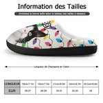 Chaussons en Peluche en Coton Personnalisés avec Nom et Photo de Chien Chat Cadeau d'Anniversaire pour Amoureux des Animaux de Compagnie