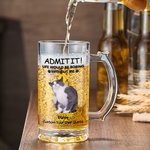 Personalisierte Life Would Be Boring Without Me 16.6oz Bierglas mit 1-4 Hund Katze Fotos Name und Text Geburtstag Jahrestag Geschenk für Tierliebhaber