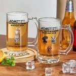 Personalisierte Life Would Be Boring Without Me 16.6oz Bierglas mit 1-4 Hund Katze Fotos Name und Text Geburtstag Jahrestag Geschenk für Tierliebhaber