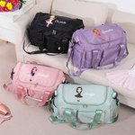 Henkilökohtainen sarjakuva baletti tyttö suuri viikonloppu laukku olkahihna ja nimi Travel tarvikkeet syntymäpäivälahja lahja ballerina varten