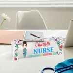 Personalizada de acrílico de dibujos animados personaje de la enfermera médico de escritorio placa de identificación Cumpleaños Apreciación de regalo 