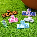 Personalized Multicolor 3d Printed Text Bag Charm Button Accessories for Bogg Team Cheering Gift for Women Girls Cheerleaders