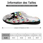 Chaussons en Peluche en Coton Personnalisés avec Nom et Photo de Chien Chat Cadeau d'Anniversaire pour Amoureux des Animaux de Compagnie