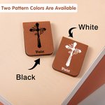 Henkilökohtainen Cross Syntymä Kukat Magneettinen nahkainen kirjanmerkki Clip nimi Kaste Syntymäpäivä Lahja Bookworms Christian Raamattu Reader