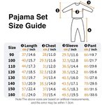 Personlig mjuk 100% bomullsrandig barnpyjamas med broderad text Födelsedagspresent för pojkar flickor