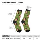 Chaussettes Multicolores Personnalisées avec Photo de Visage et Nom Cadeau d'Anniversaire et de Noël pour la Famille
