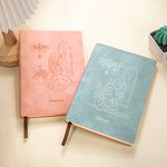 Personalizado grabado de cuero de imitación Nacimiento Flor Kid Christian Notebook con Nombre Bautismo Cumpleaños Regalo para Niñas Niños