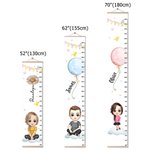 Personalized Cartoon Character Birth Flower Balloon Hanging Growth Chart with Name Bedroom Decor Birthday Gift for Kids