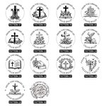 Personalised Bible Cross Flora From The Library of Embosser Stamp Hand Held Embosser Set with Text and Name Birthday Gift for Book Lovers Christian