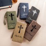 Portefeuille en cuir avec fentes pour cartes de crédit Baptême chrétien Cadeau d'anniversaire pour femmes