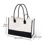 Bolsa tote grande personalizada con flor de nacimiento y nombre para viaje trabajo regalo de cumpleaños o Día de la Madre para mujeres