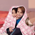 Personalizzato Multicolore Grid Plaid Cute Cartoon Character Coperta morbida con nome Home Decor Regalo di compleanno per bambini Famiglia