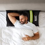 Funda de Almohada Bordada Personalizada de Bombero con Raya Reflectante y Nombre Decoración del Hogar Regalo de Cumpleaños para Bomberos