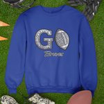 Personalised Multicolour Imitation Rhinestone Design Volleyball Baseball Basketball Sweatshirt Match Day Birthday Gift for Women Girls Sport Mom