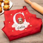 Delantal ajustable con animales personalizados y gorro de chef con nombre e inicial regalo de actividades manuales y cumpleaños para niños