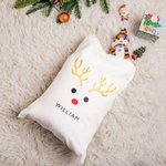Personalisierte Rentier Weihnachten Drawstring Geschenk Tasche mit Namen Frohe Weihnachten Party Favors für Kinder Familie