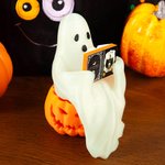 Fantasma de lectura personalizado impreso en 3D que brilla en la oscuridad decoración de mesa regalo de Halloween para amantes de los libros